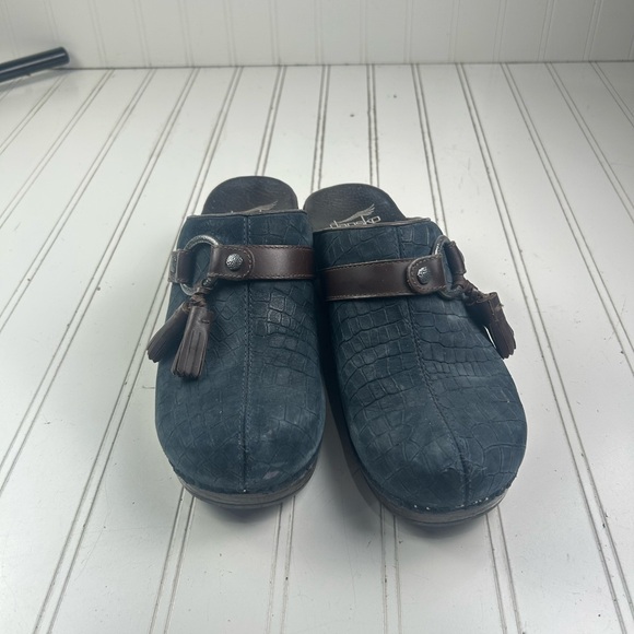 Dansko Shandi Black Leather Tassel Mule Clogs Women’s Size 7.5-8 - Picture 7 of 10